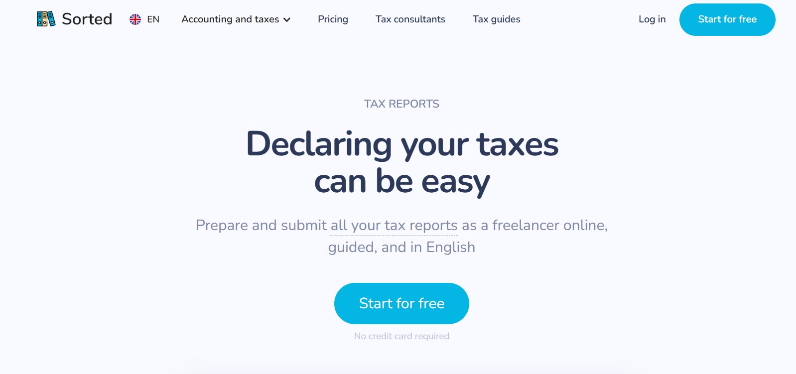 Sorted tax declaration