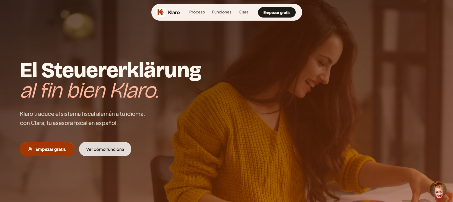 Klaro AI fiscal advisor dashboard for Spanish-speaking freelancers in Germany